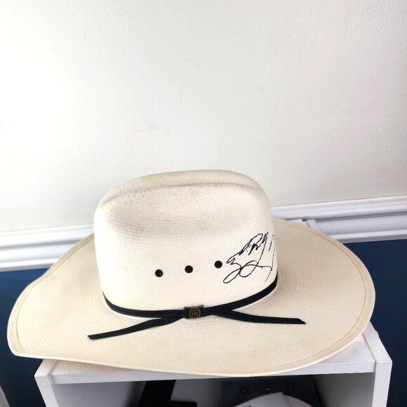 Bailey U-Rollit Shantung Panama 6X Rodeo Ruff Hat Signed Size 7-1/4
